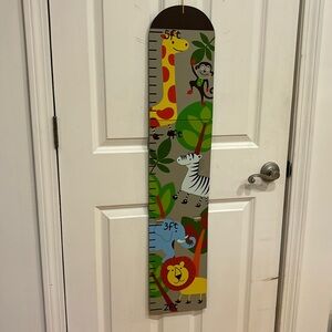 Animal print growth chart for baby/kids room